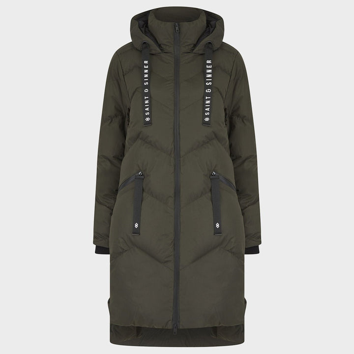 Saint and Sinner Khaki Quilted Coat from You Know Who's