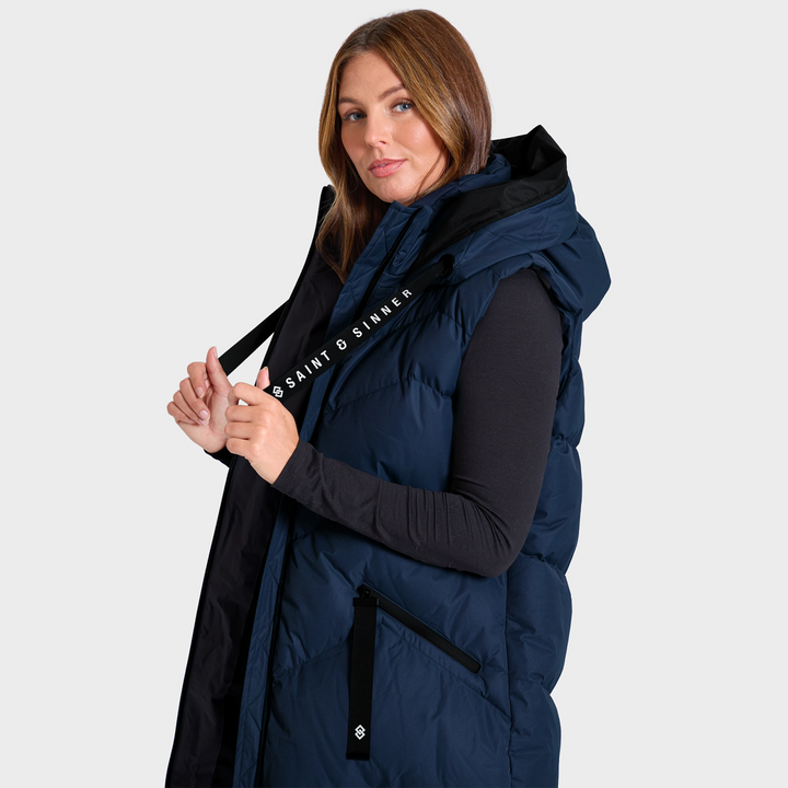 Saint and Sinner Navy Quilted Gilet from You Know Who's