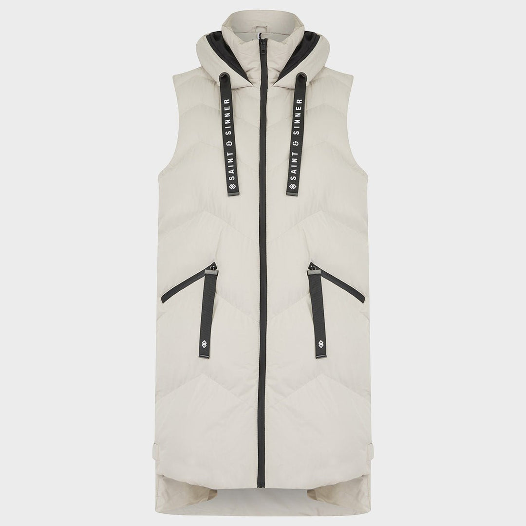 Saint and Sinner Oyster Quilted Gilet from You Know Who's