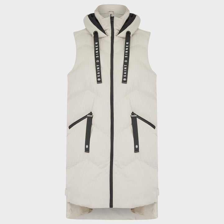 Saint and Sinner Oyster Quilted Gilet from You Know Who's