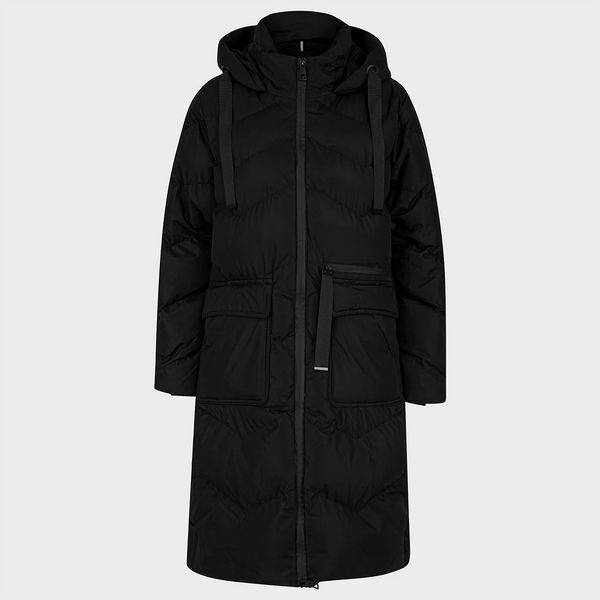 Saint and Sinner Black Chevron Padded Coat – You Know Who's