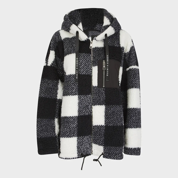 Saints and Sinners Ladies Checked Zip Fleece from You Know Who's