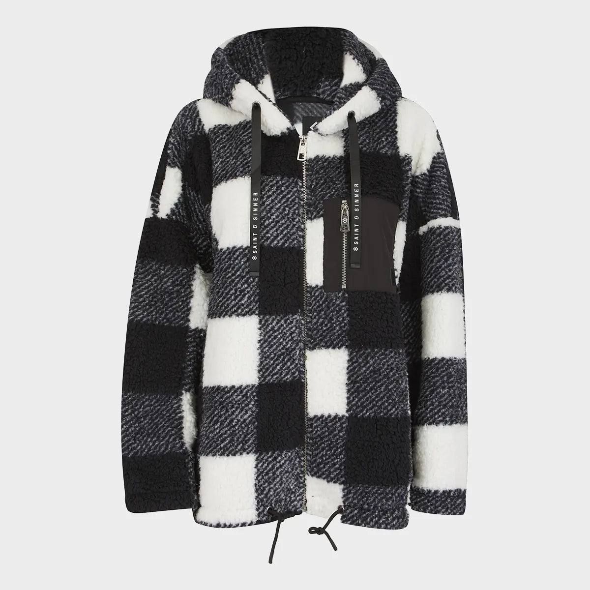 Saints and Sinners Ladies Checked Zip Fleece from You Know Who's