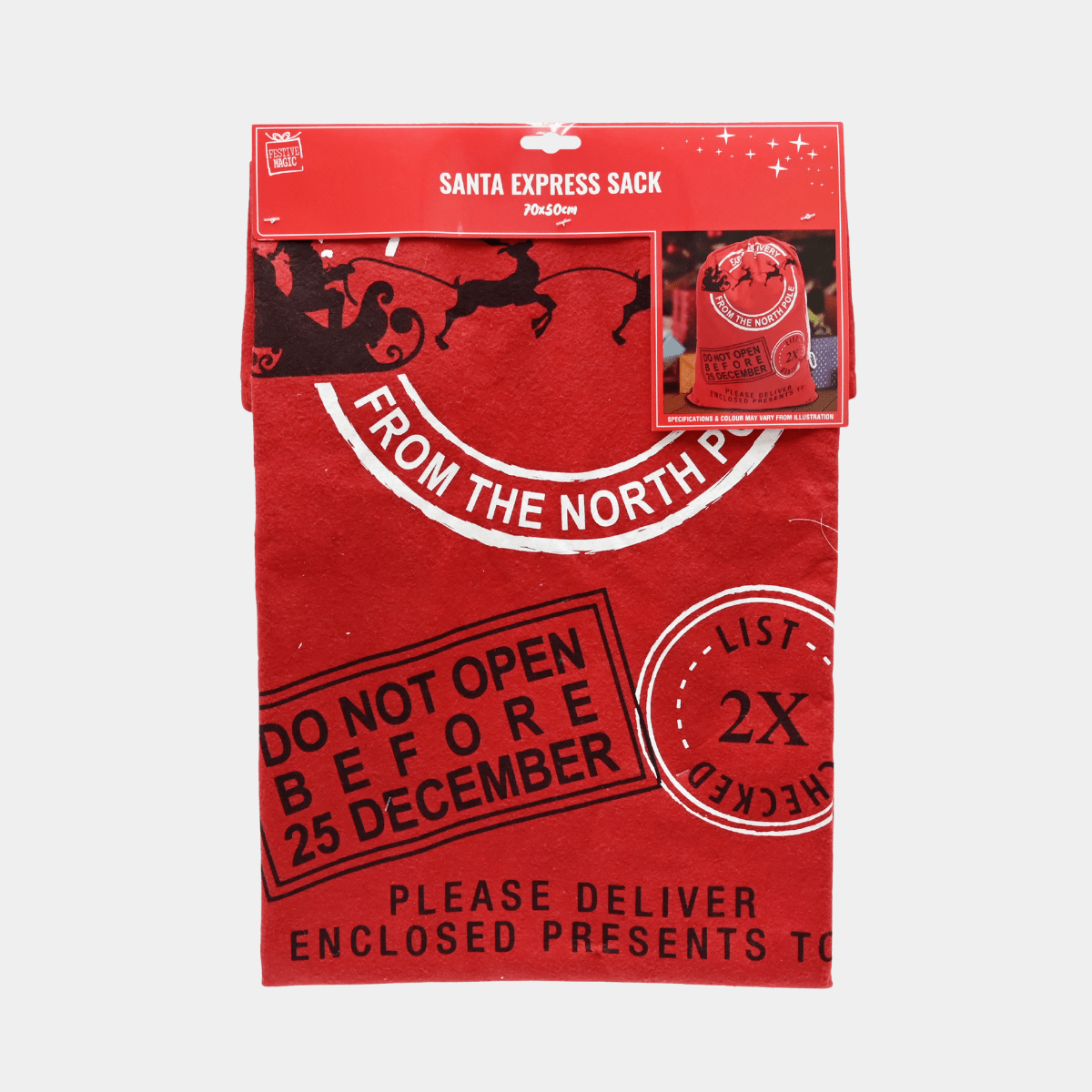 SANTA EXPRESS SACK 50x70cm FELT from You Know Who's