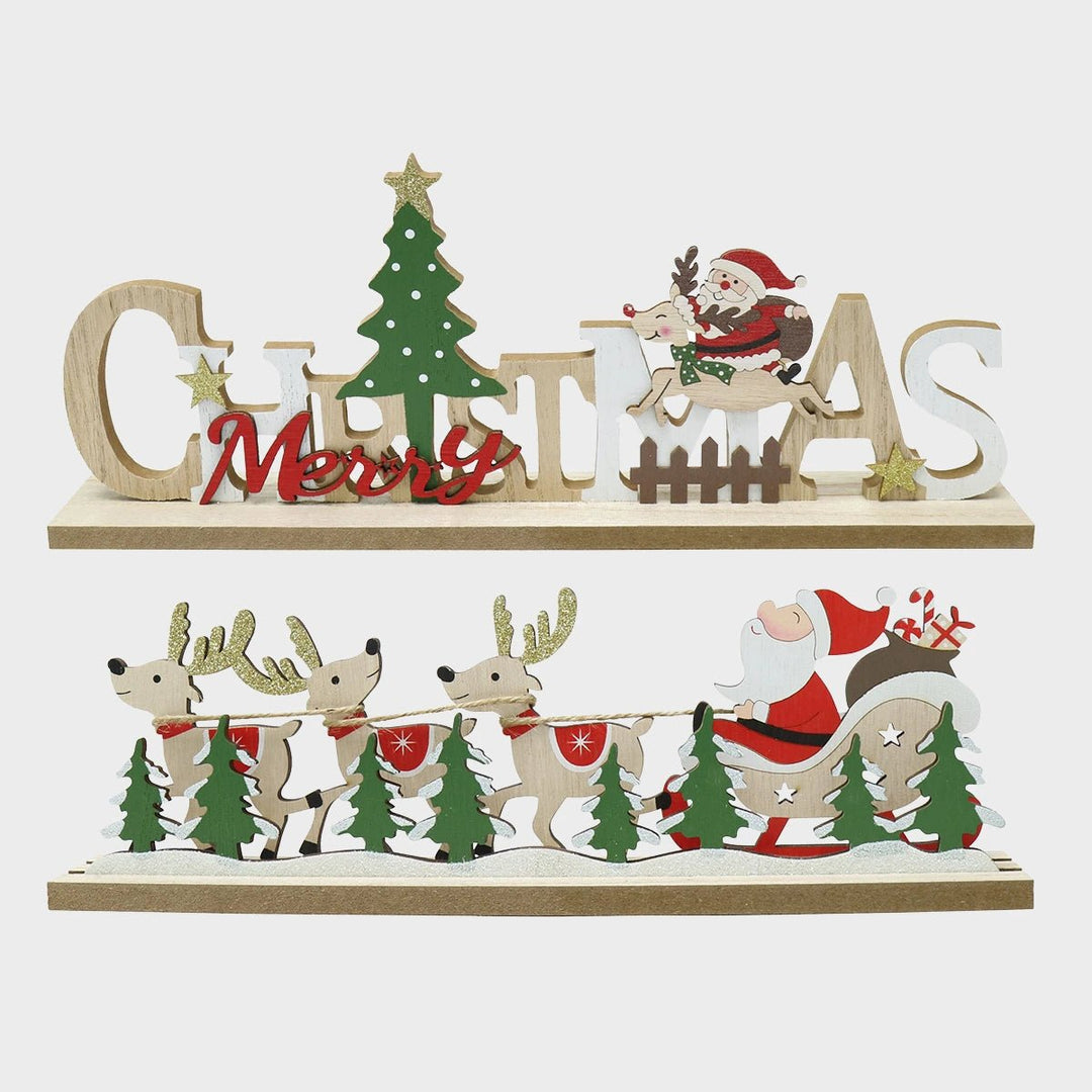 Santa/Sleigh Table Sign ASSORTED from You Know Who's