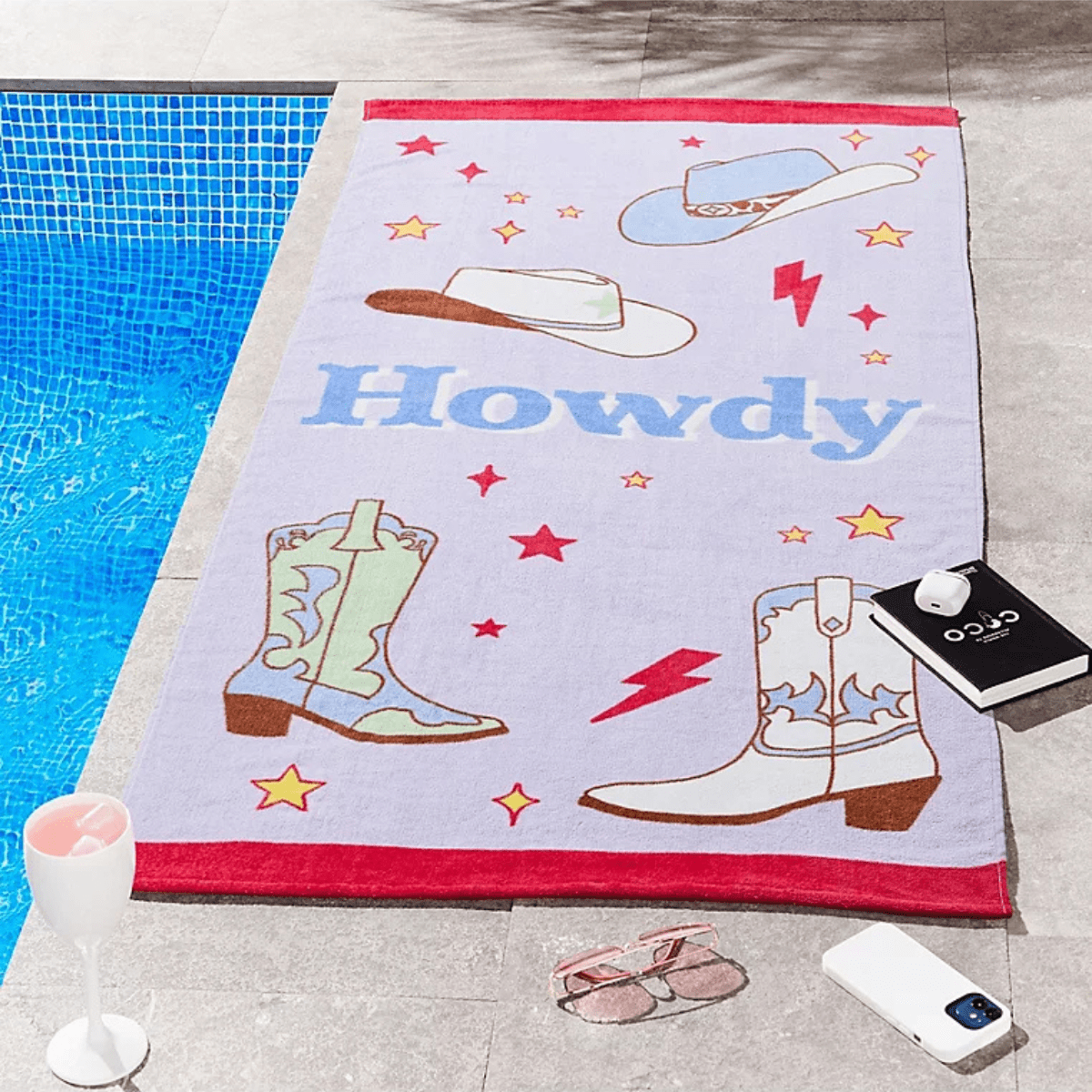 Sassy B Howdy Cowgirl Beach Towel from You Know Who's