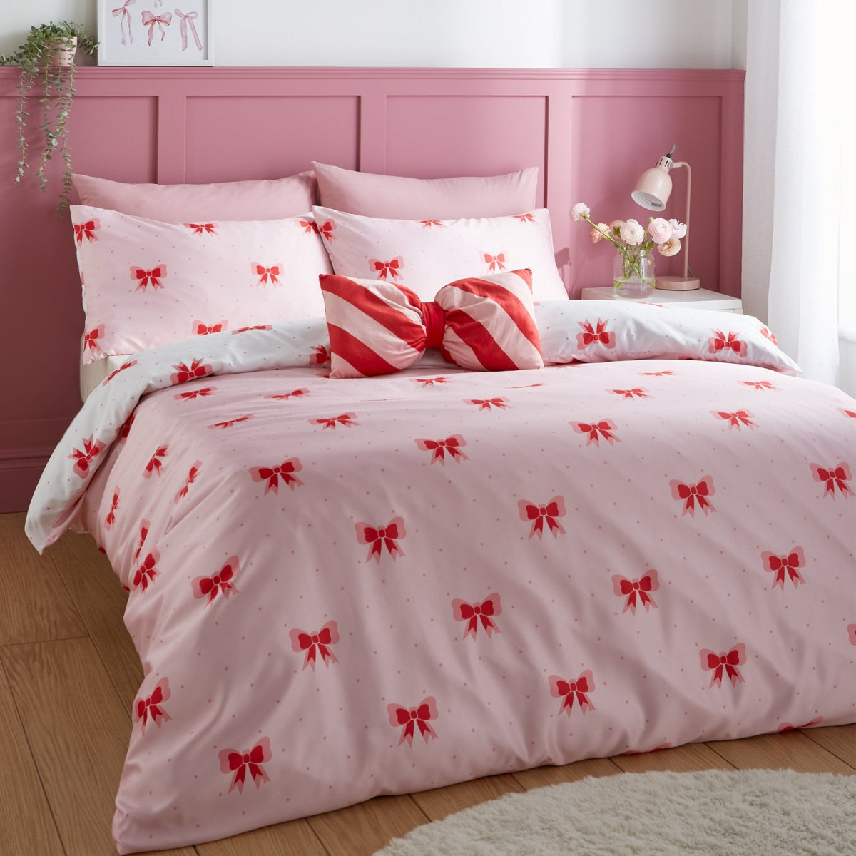 Sassy B Pink Dotty Bows King Bedding Set from You Know Who's