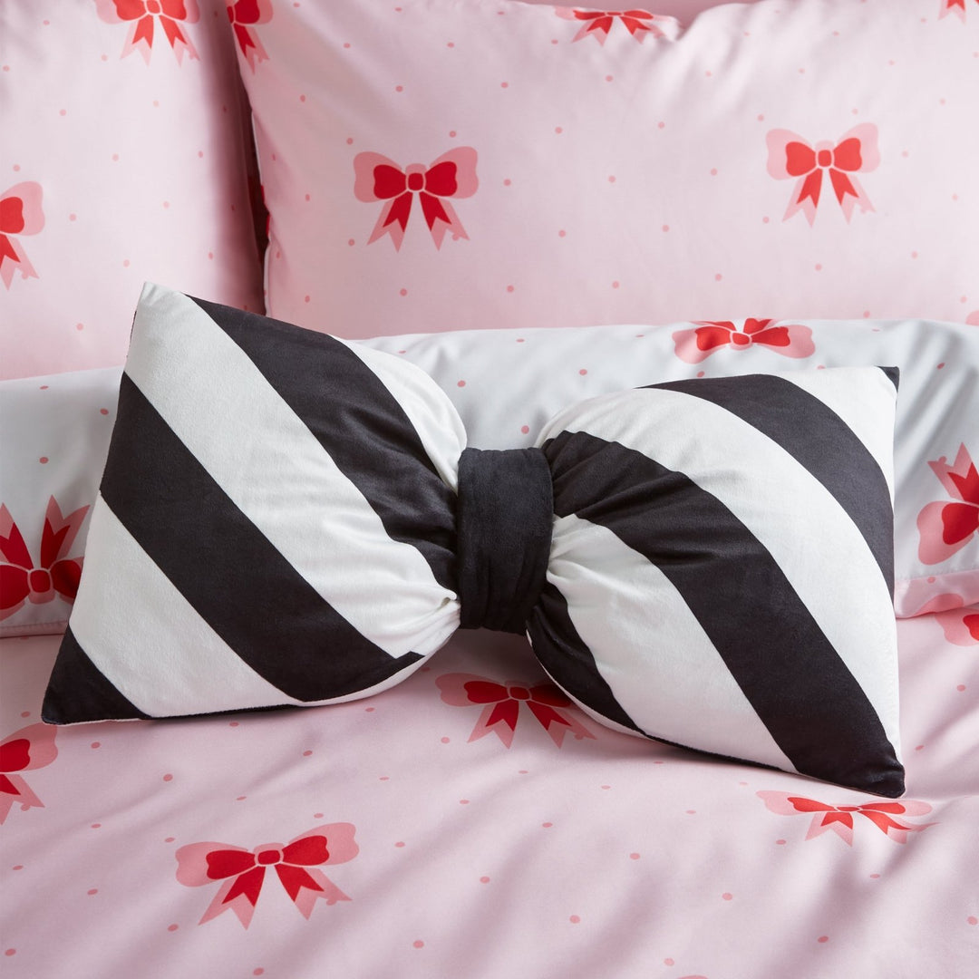 Sassy B Striped Bow Cushion from You Know Who's