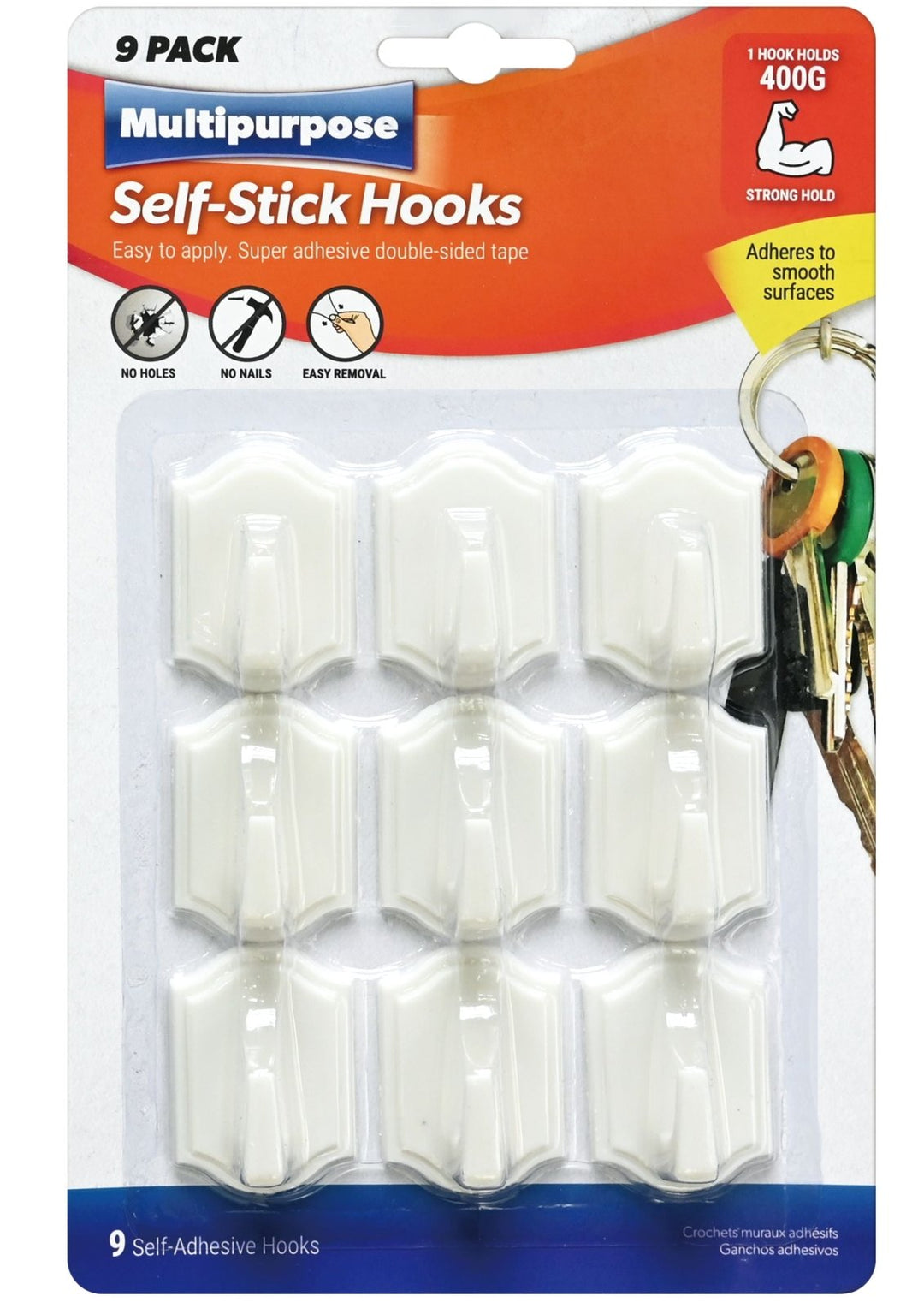 Self Stick Hooks 9 Pack from You Know Who's