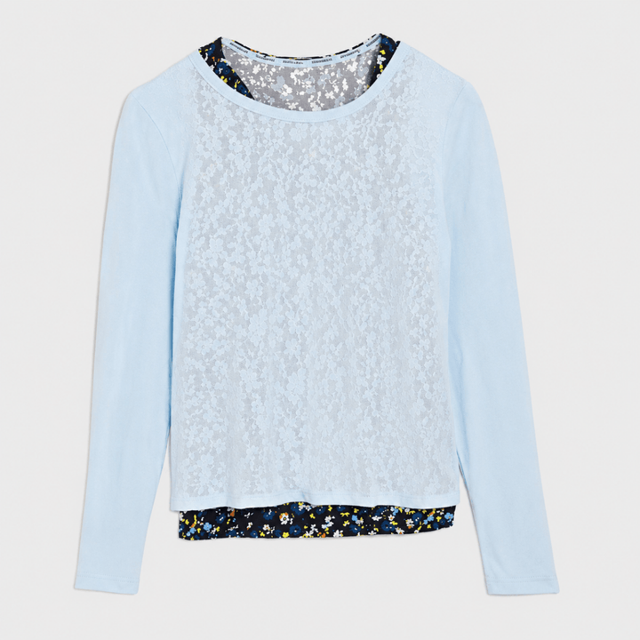 Sheer Long Sleeve Active Top With Vest from You Know Who's