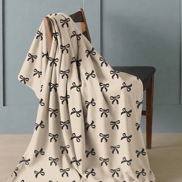 Sherpa Bow Throw 120x150cm from You Know Who's