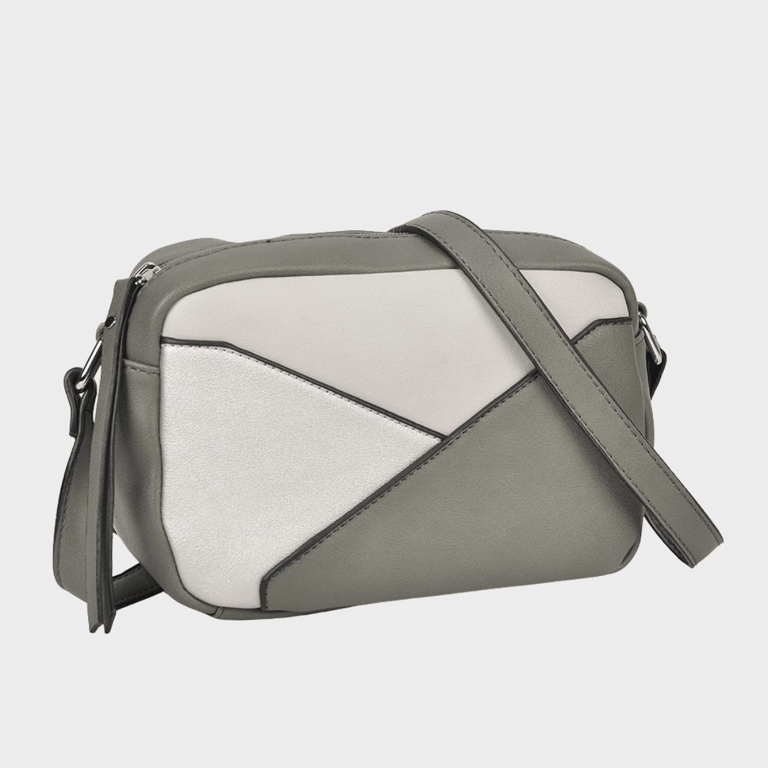 Silver Abstract Cross Over Bag from You Know Who's