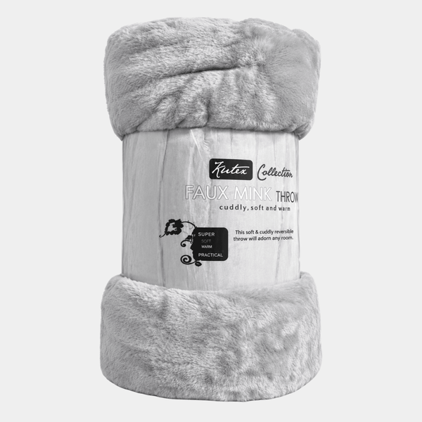 Silver Faux Mink Throw from You Know Who's
