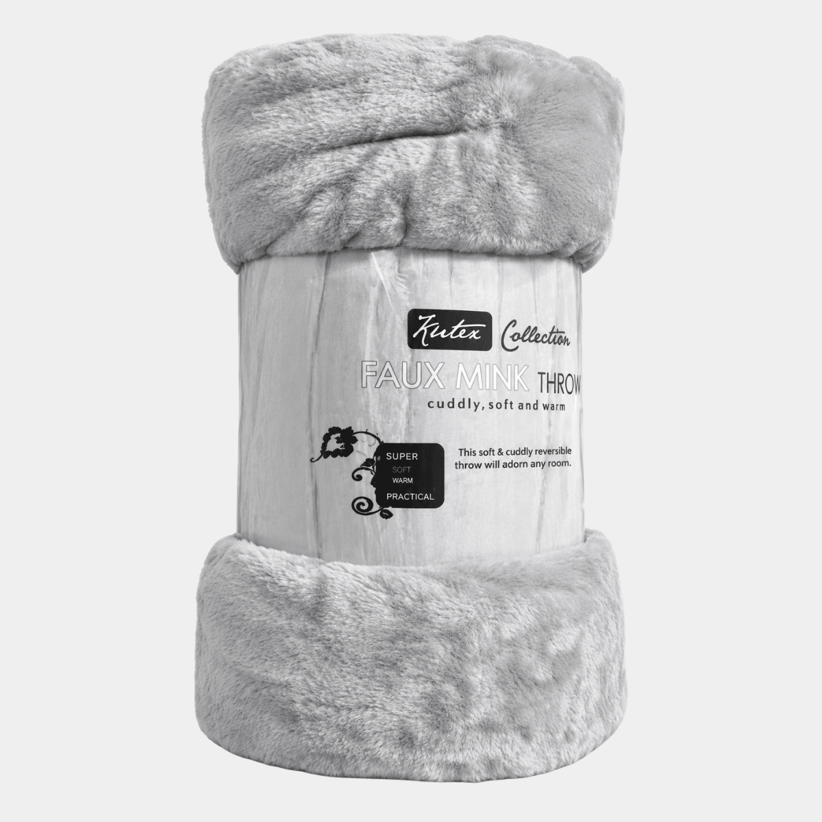 Silver Faux Mink Throw from You Know Who's