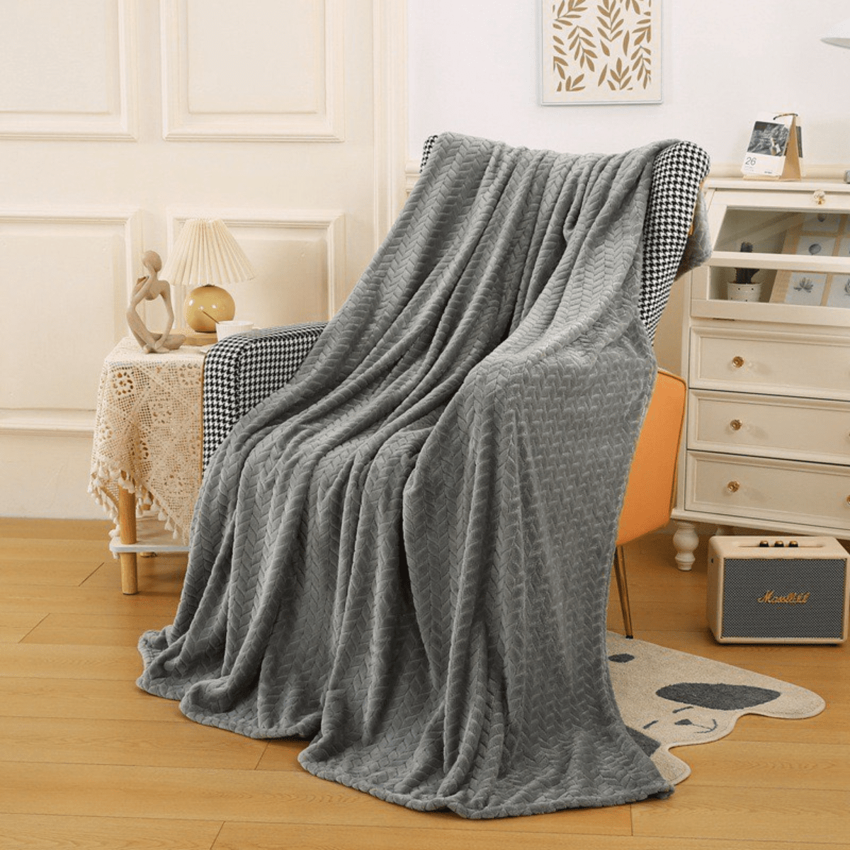 Silver Jacquard Throw 150X200CM from You Know Who's