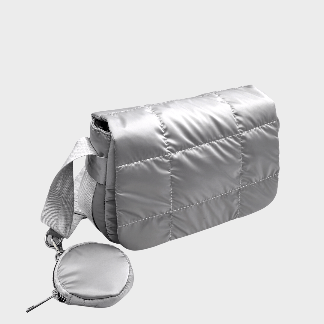 Silver Padded Crossbody Bag from You Know Who's