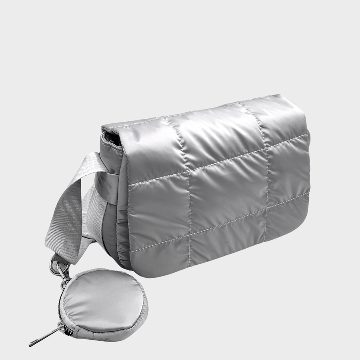 Silver Padded Crossbody Bag from You Know Who's