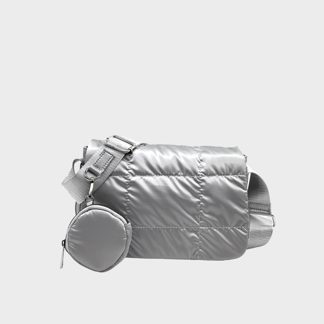 Silver Padded Crossbody Bag from You Know Who's