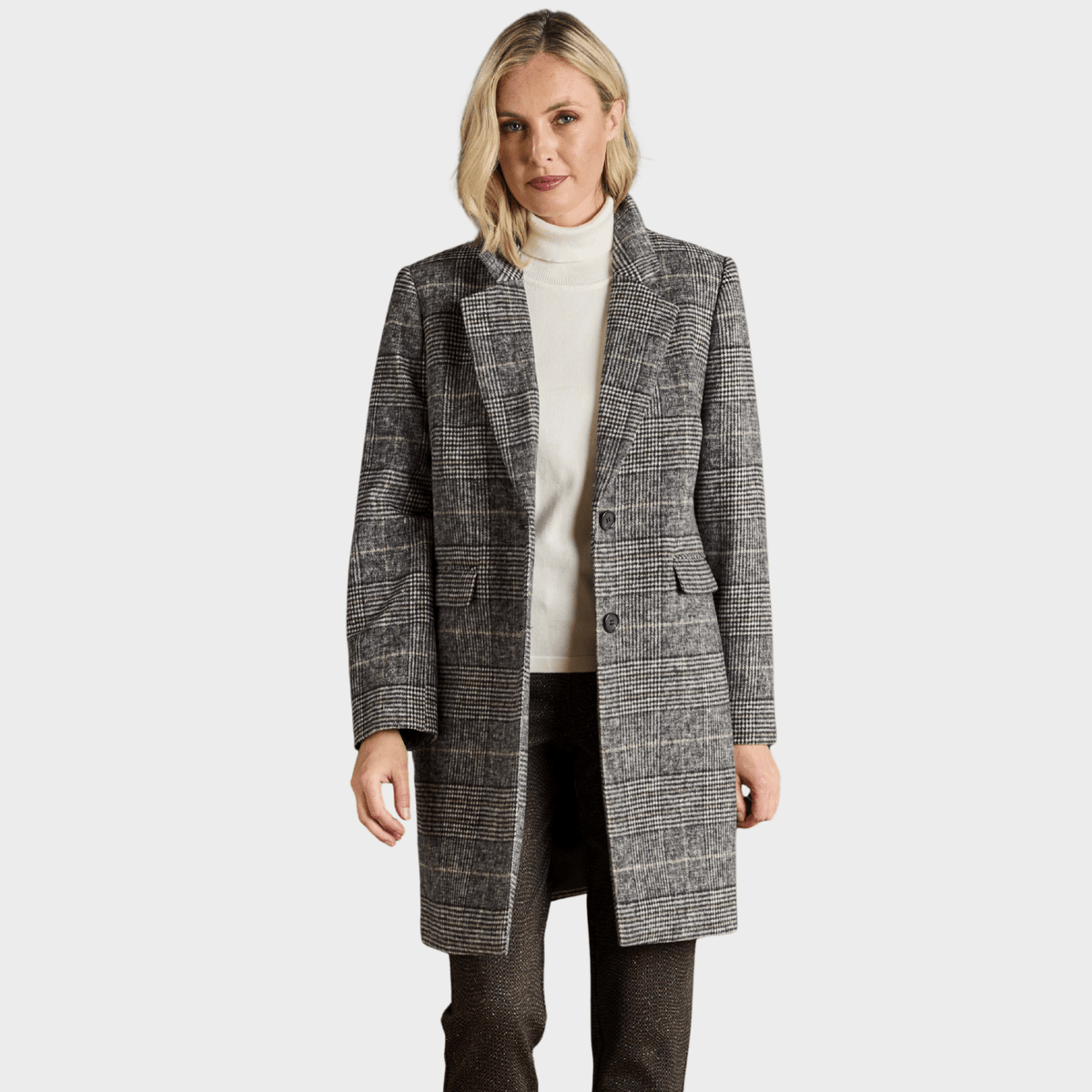 Single Breasted Checked Coat from You Know Who's