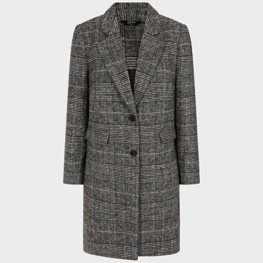 Single Breasted Checked Coat from You Know Who's