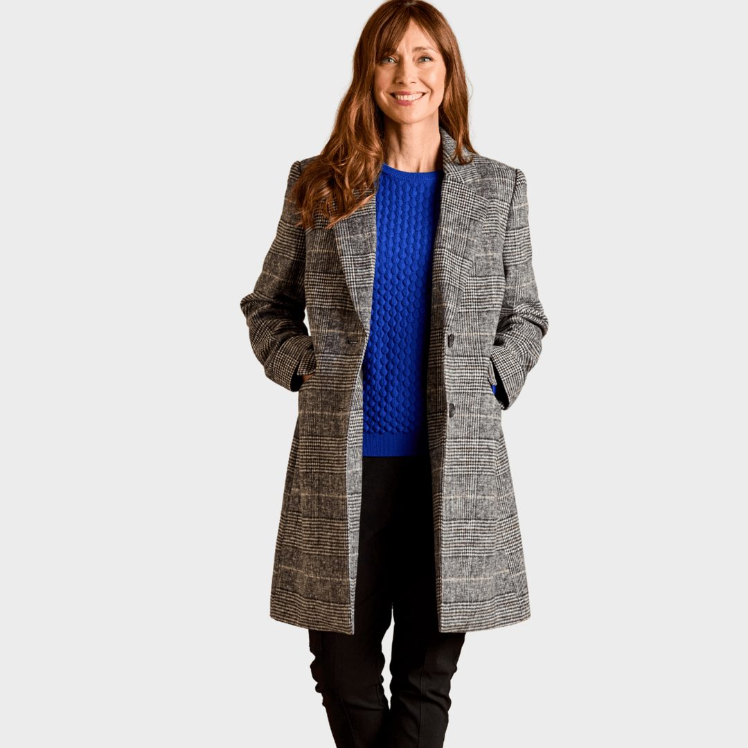 Single Breasted Checked Coat from You Know Who's