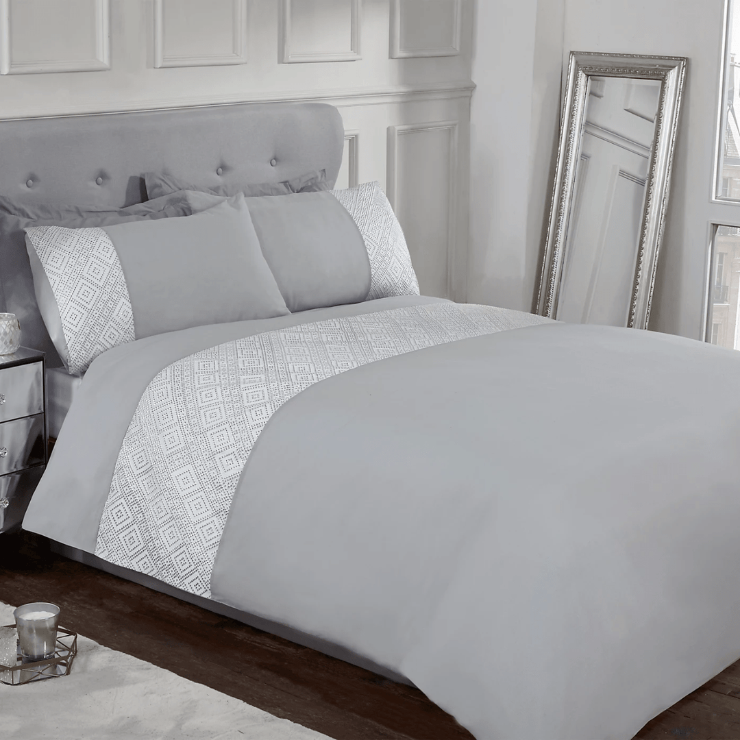 Sleepdown 3D Geo Lurex Jacquard Duvet Set from You Know Who's