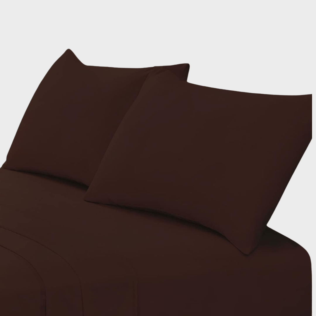 Sleepdown 4 Pack Easycare Housewife Pillowcases - Chocolate from You Know Who's