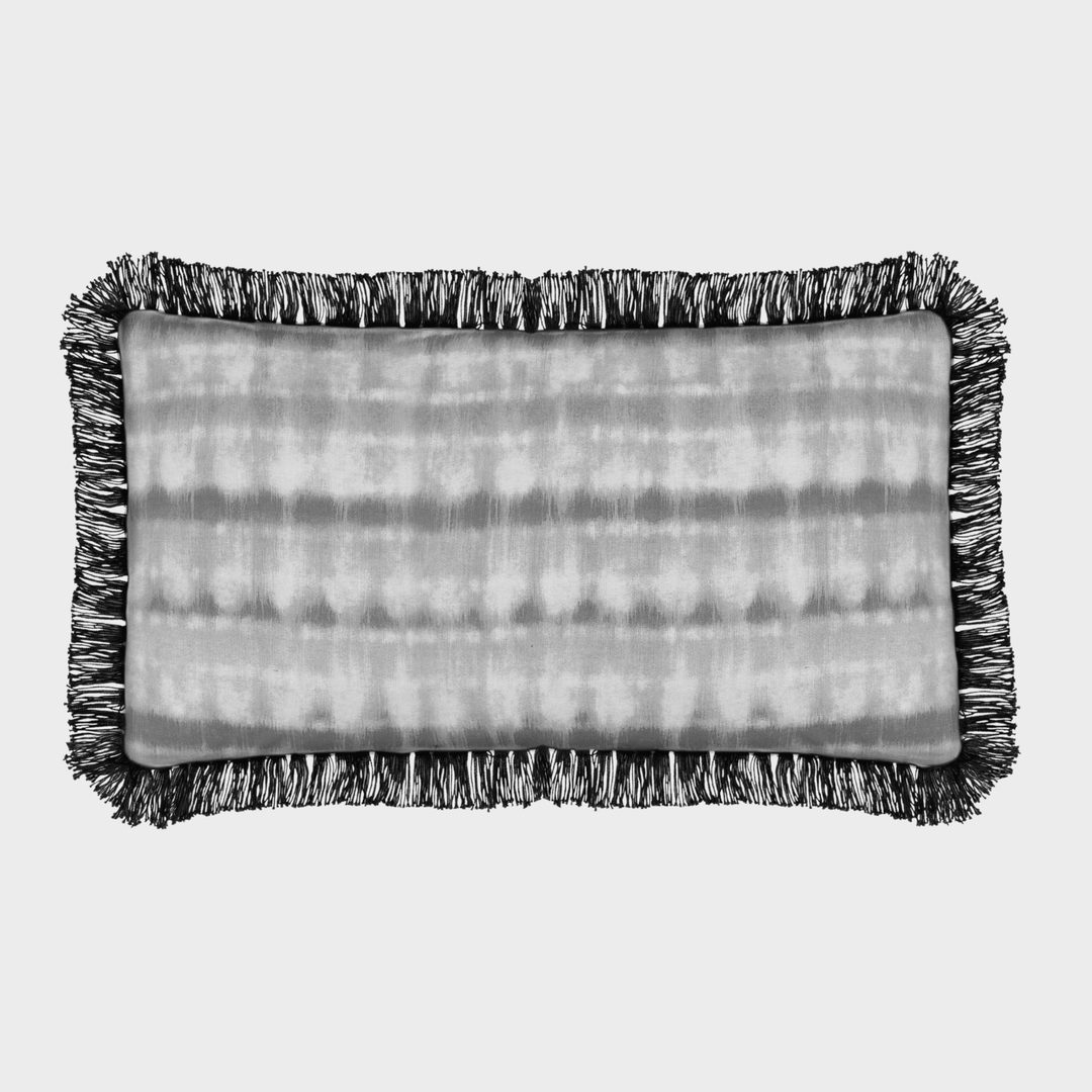 Sleepdown Black Tie Dye Fringe Cushion 30x50cm from You Know Who's