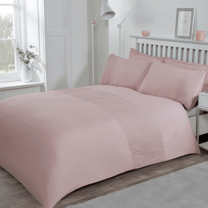 Sleepdown Blush Lace Border Duvet Set from You Know Who's