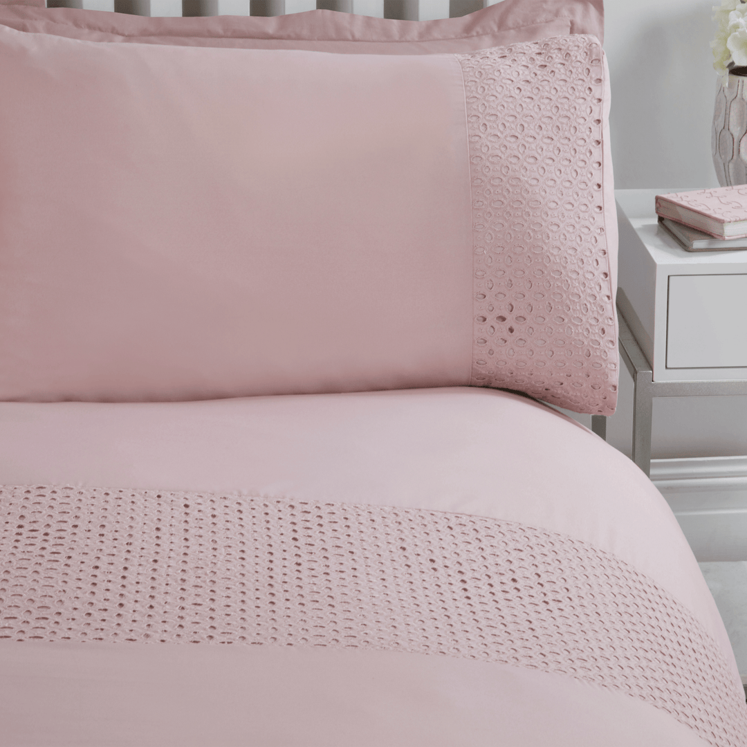 Sleepdown Blush Lace Border Duvet Set from You Know Who's