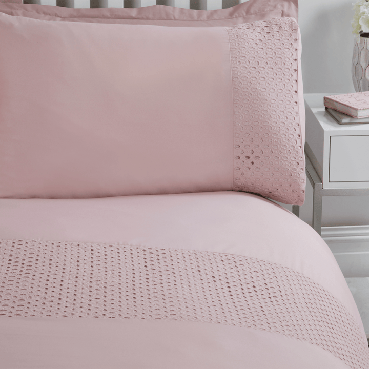Sleepdown Blush Lace Border Duvet Set from You Know Who's