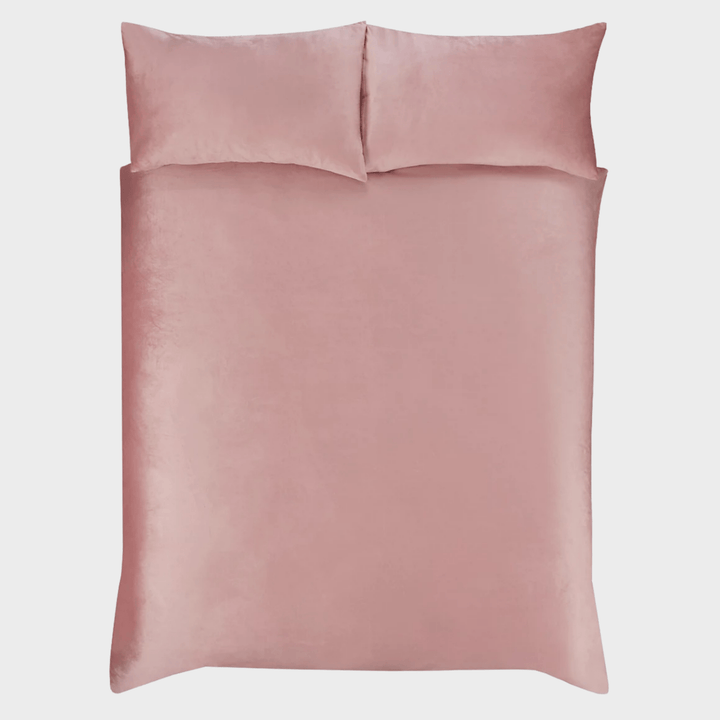 Sleepdown Blush Matt Velvet Double Duvet Set from You Know Who's