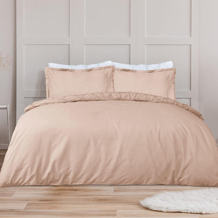 Sleepdown Blush Ruched Pleat Duvet Cover from You Know Who's