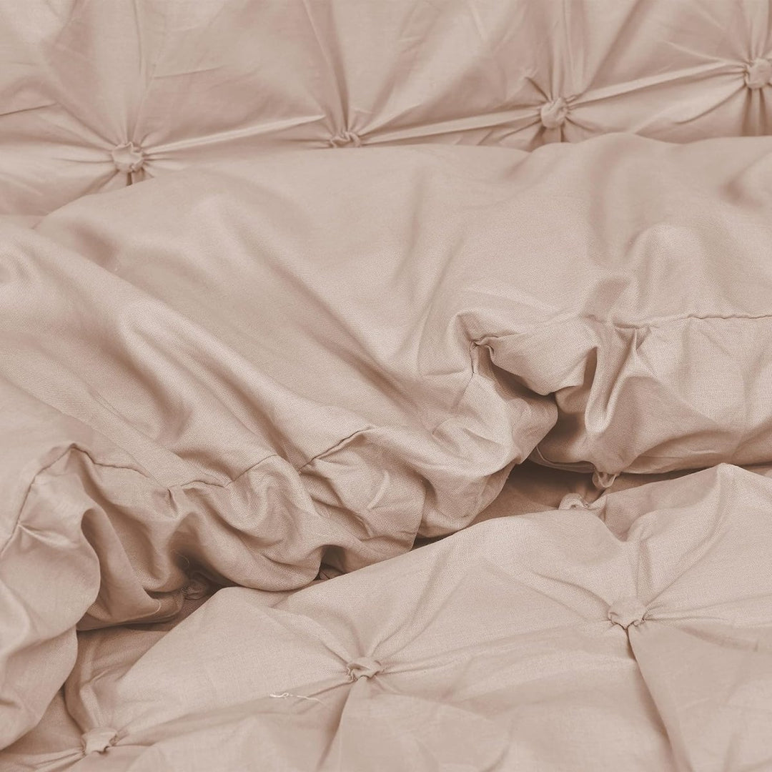 Sleepdown Blush Ruched Pleat Duvet Cover from You Know Who's
