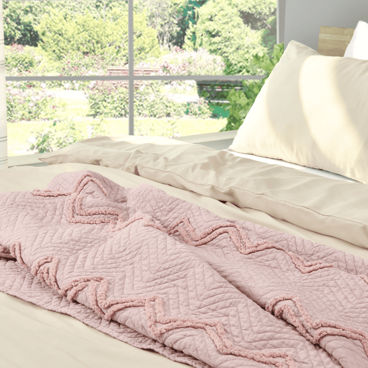 Sleepdown Blush Tufted Bedspread 150x200 from You Know Who's