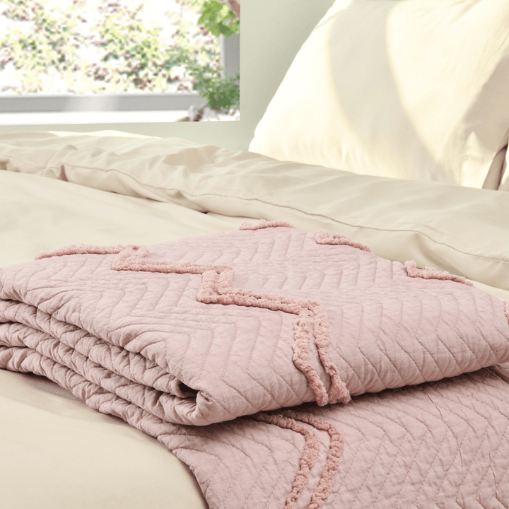 Sleepdown Blush Tufted Bedspread 150x200 from You Know Who's