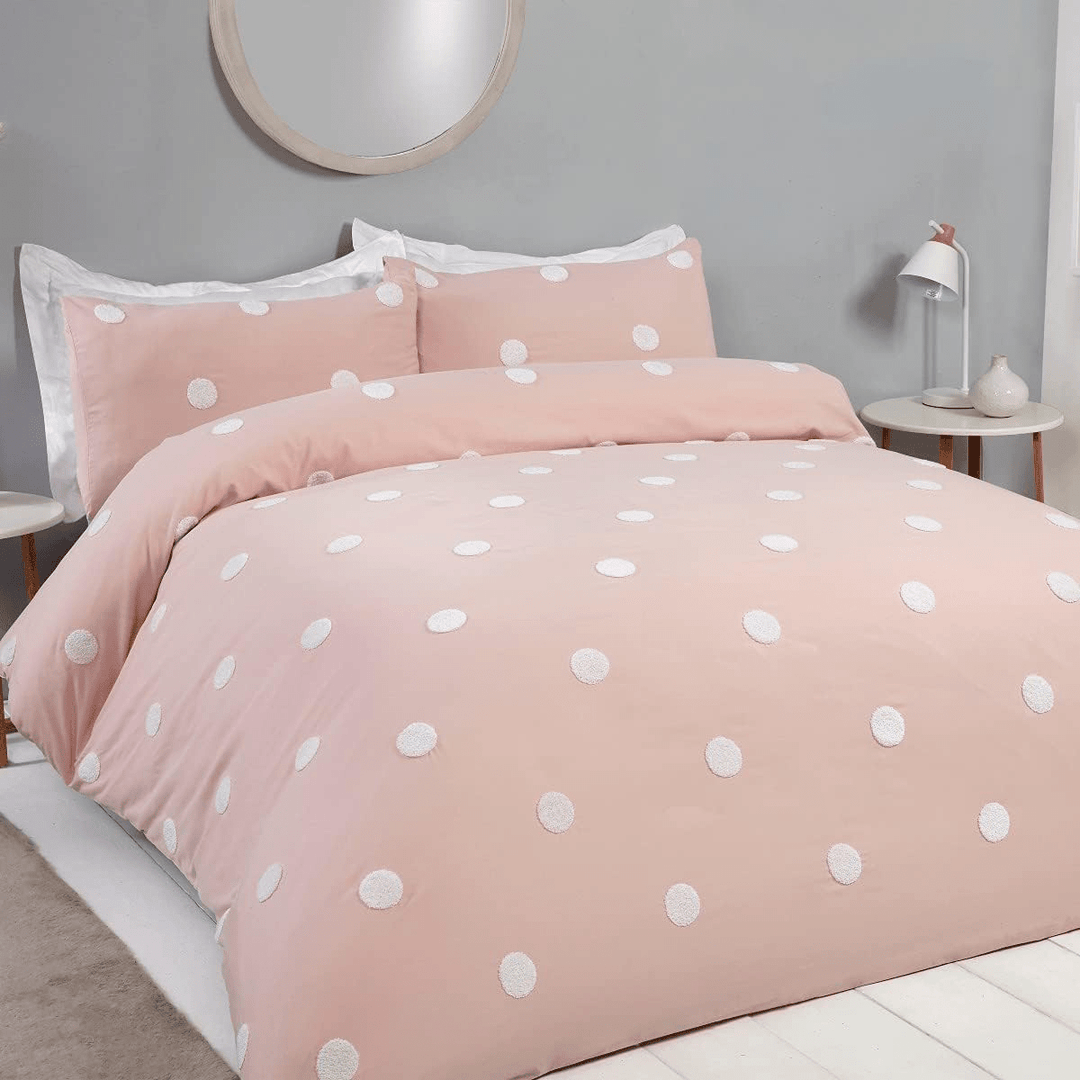 Sleepdown Blush Tufted Circles Duvet Cover from You Know Who's