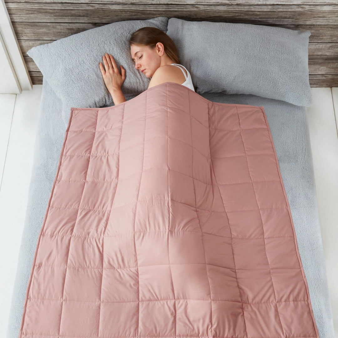 Sleepdown Blush Weighted Microfibre Throw from You Know Who's