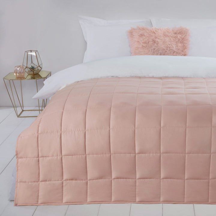 Sleepdown Blush Weighted Microfibre Throw from You Know Who's