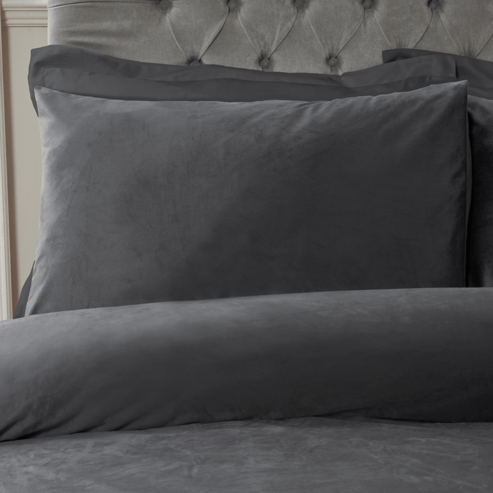 Sleepdown Charcoal Matt Velvet Duvet Set from You Know Who's