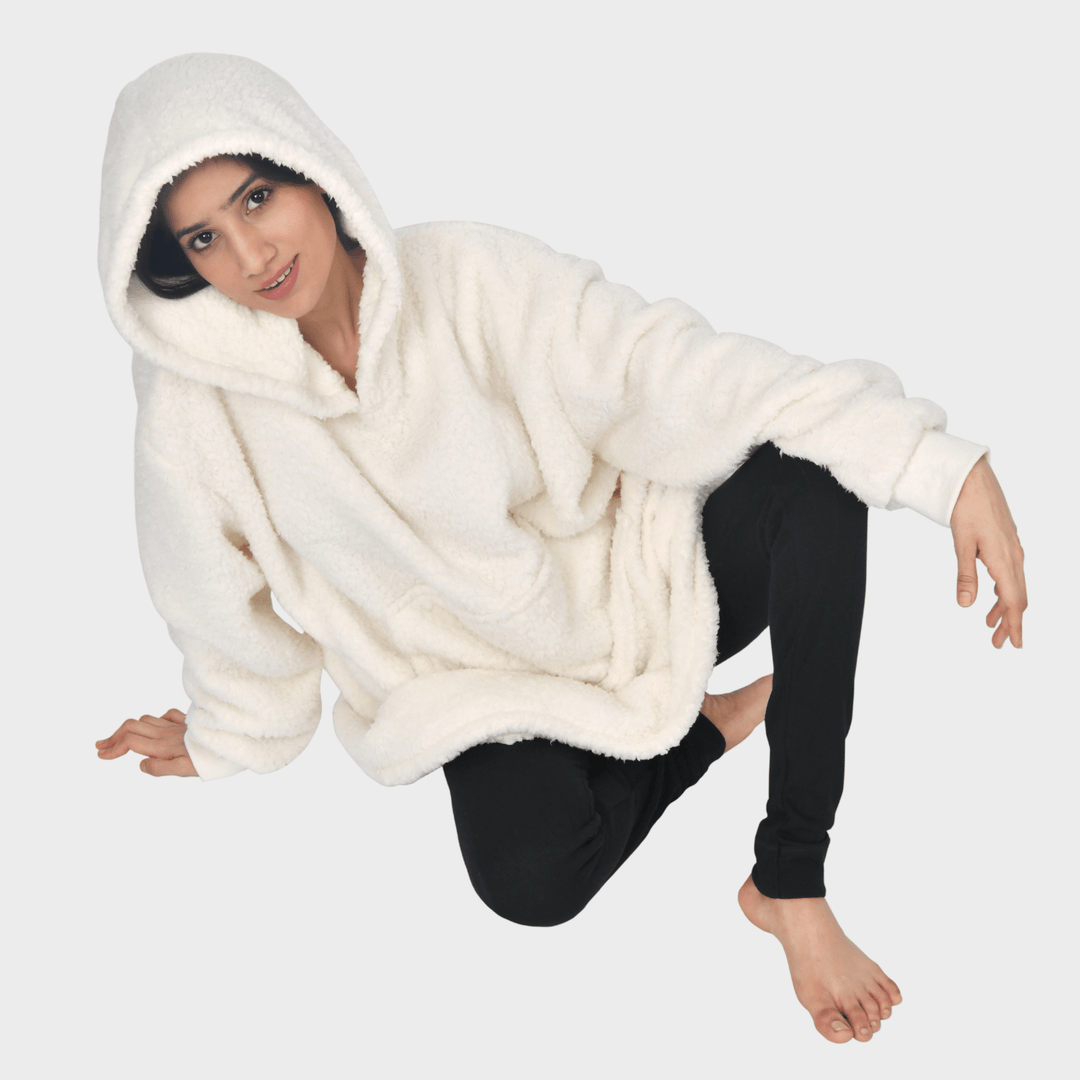 Sleepdown Cream One - size Blanket Hoodie from You Know Who's