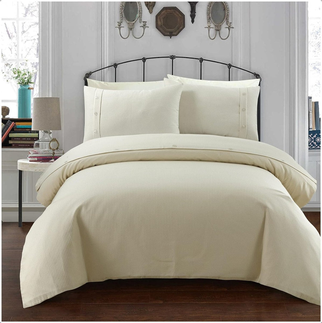 Sleepdown Cream Waffle Duvet Cover from You Know Who's