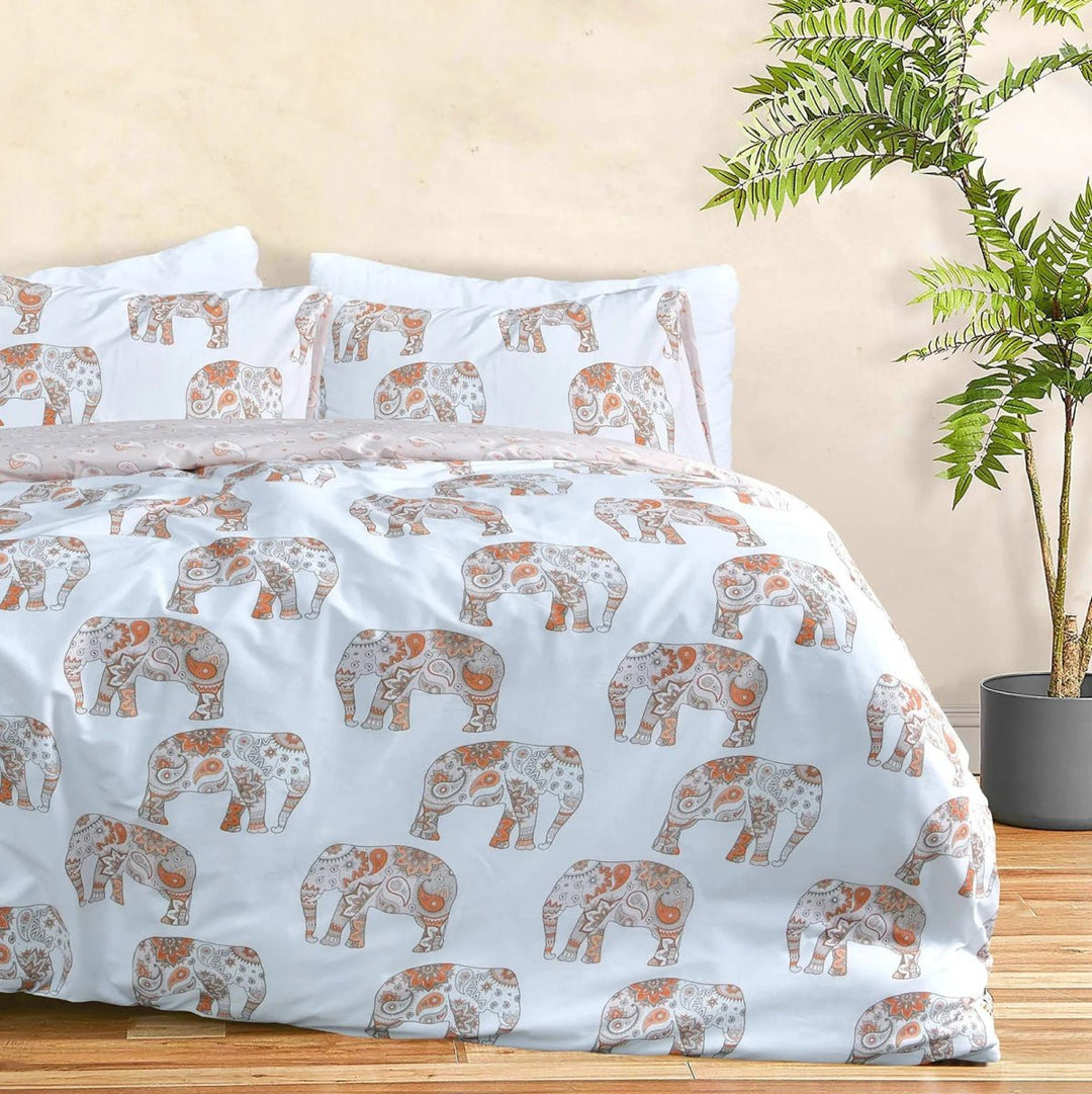 Sleepdown Elephant Rust Pattern Duvet Cover from You Know Who's