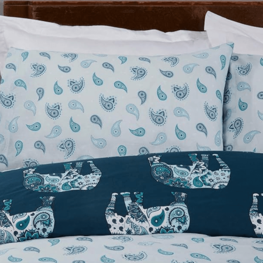 Sleepdown Elephant Teal Mandala Duvet Cover from You Know Who's