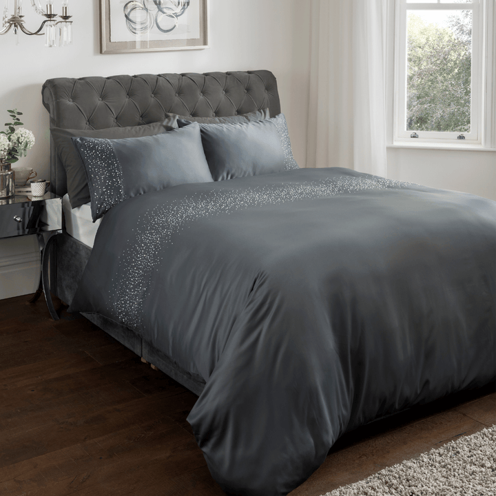 Sleepdown Embellished Charcoal Duvet Set from You Know Who's