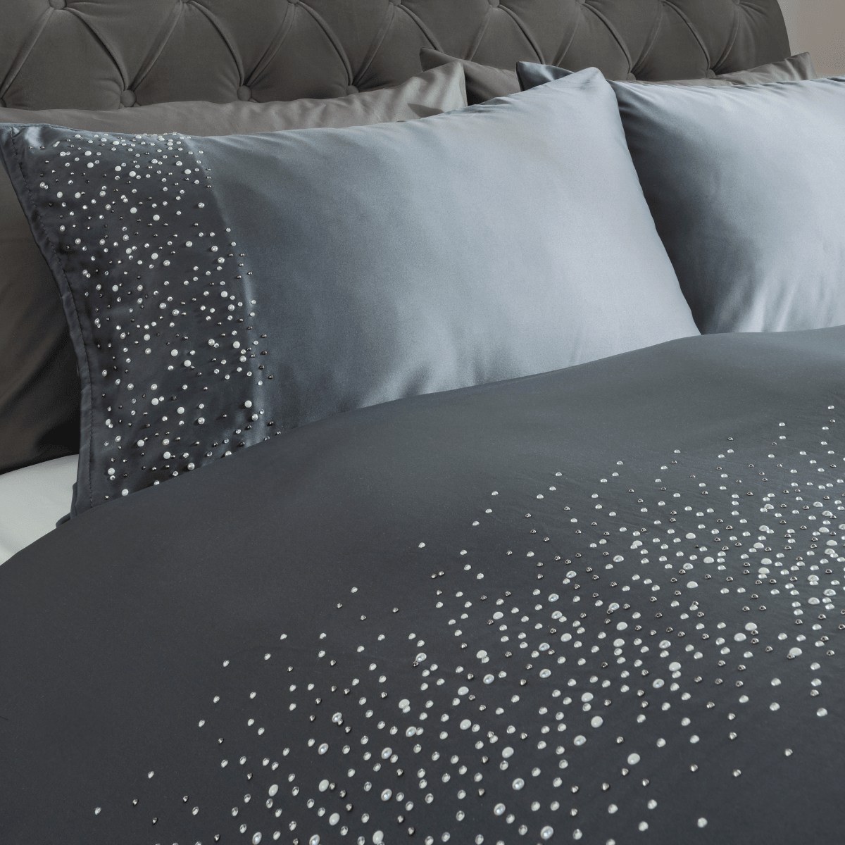 Sleepdown Embellished Charcoal Duvet Set from You Know Who's