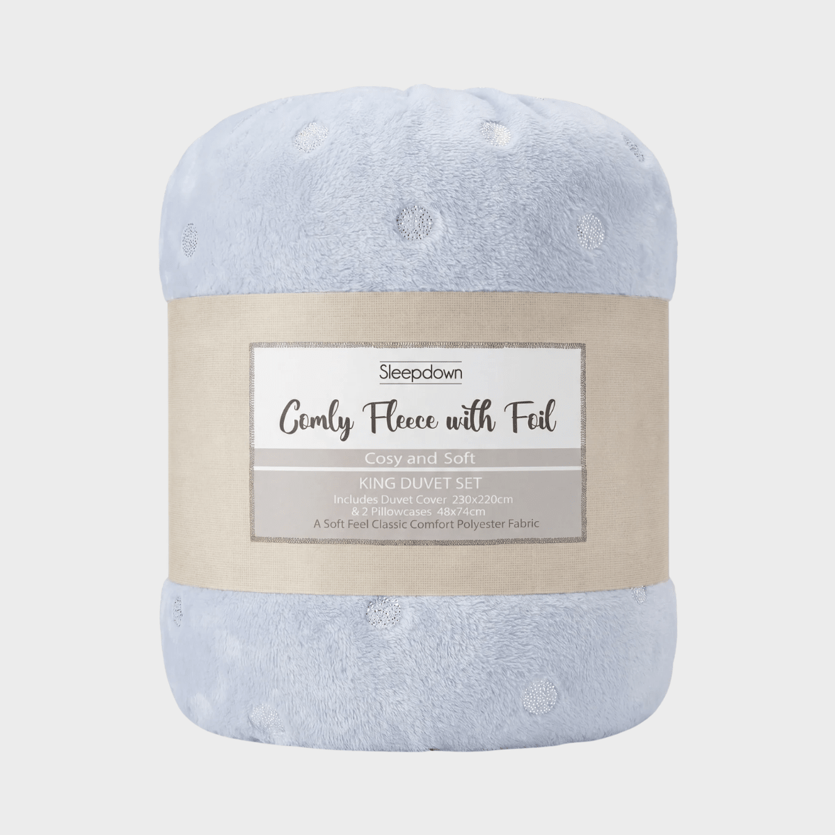 Sleepdown Foil Flannel Fleece Grey from You Know Who's
