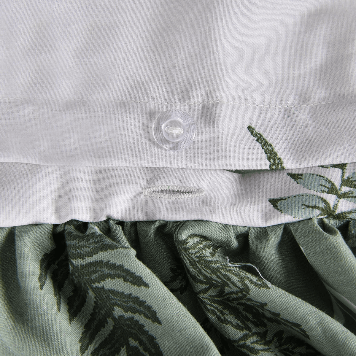 Sleepdown Green Fern Rouched Reversible Double Duvet Set from You Know Who's