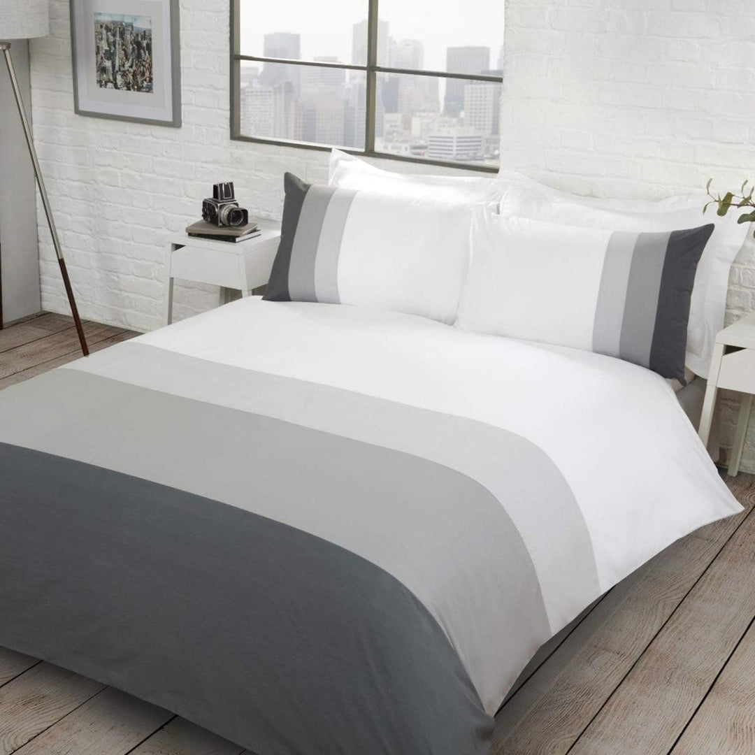 Sleepdown Grey Colour Block Duvet Cover from You Know Who's