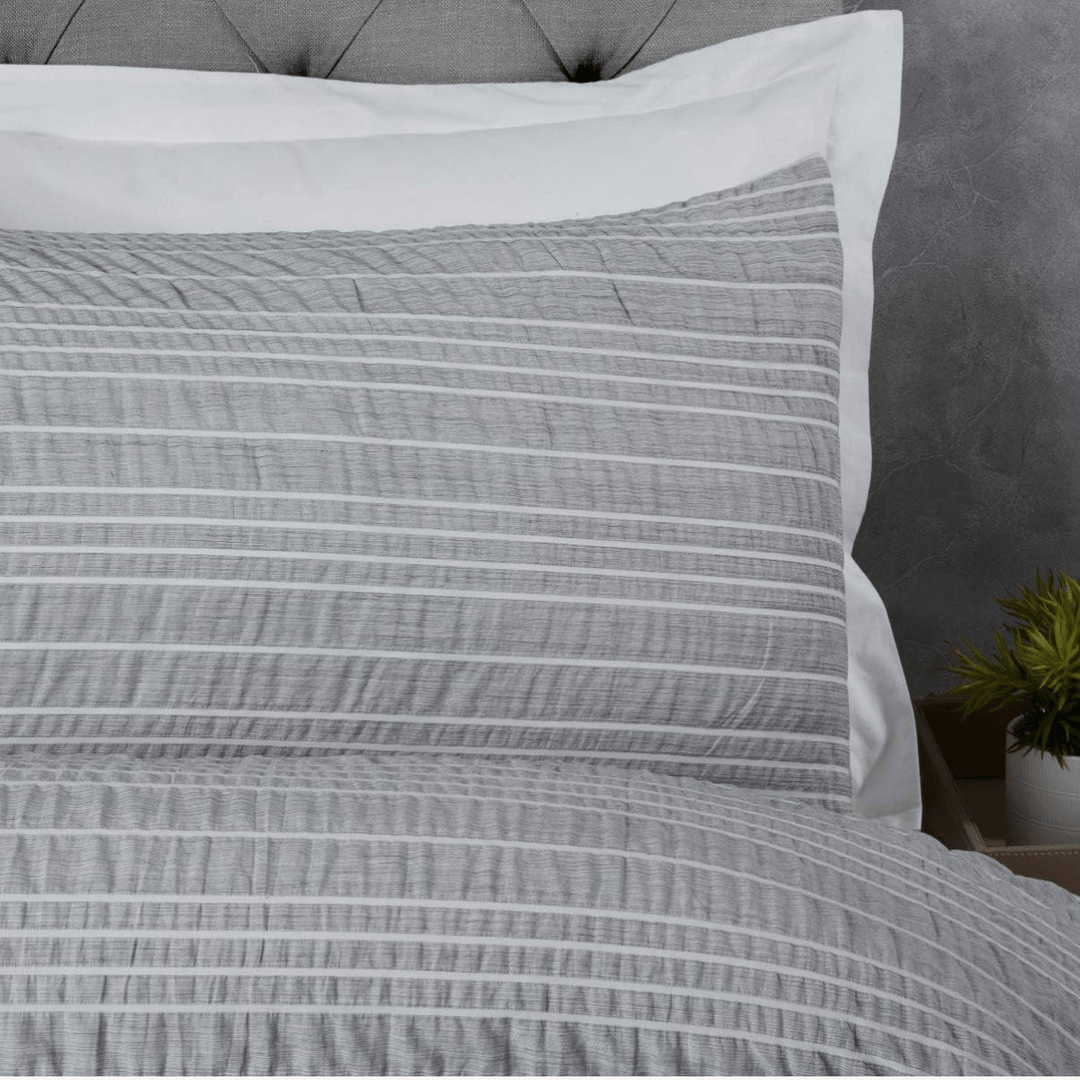 Sleepdown Grey Marl Stripe Duvet Cover from You Know Who's